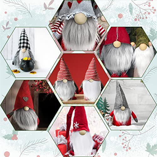 60 Pcs Gnome Beard Nose Crafts Kit with Cones