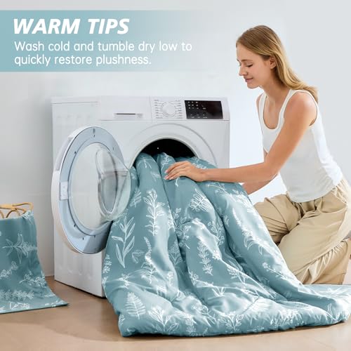 Blue Bed in a Bag Queen 7 Pieces