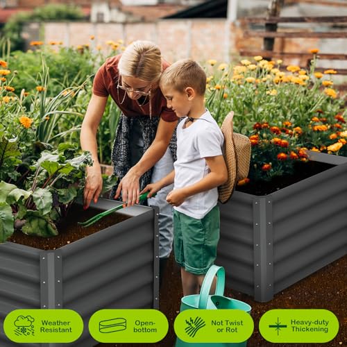 Galvanized Raised Garden Bed Outdoor (2 Count)