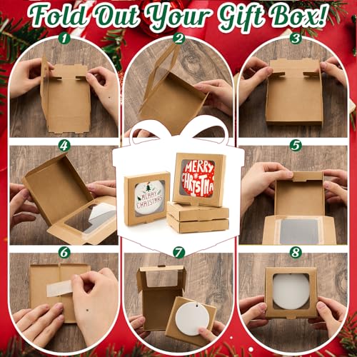 50 Pcs Christmas Sublimation Ornament Blanks Box (50 Count)