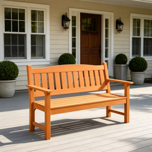 3 Person Poly Lumber Outdoor Bench Weatherproof