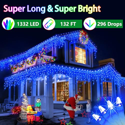 132FT 1332 LED Outdoor Christmas Lights