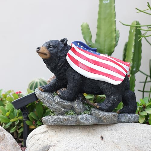 Bear Solar Lights Outdoor Statue