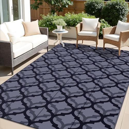 Outdoor Rug 5x8 ft Waterproof Reversible Braided Mat (40 Sq Ft)
