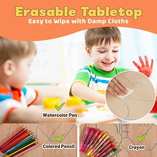Kids Table and 4 Chairs Set for Ages 3