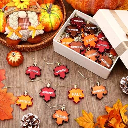 24pcs Fall Thanksgiving Tree Ornaments (24 Count)