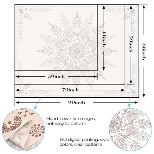 Boho Floral Tapestry Mandala Wall Tapestry