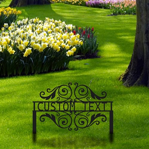 Personalized Metal Garden Sign with Stake