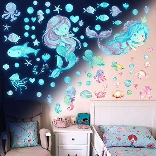 Luminous Mermaid Wall Stickers Decals