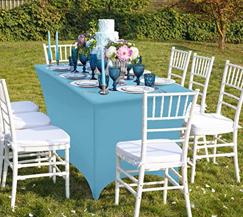 Spandex Table Cloth 2 Pack [6FT (2 Count)
