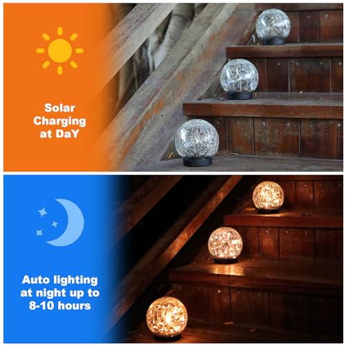 Solar Globe Lights Outdoor Waterproof