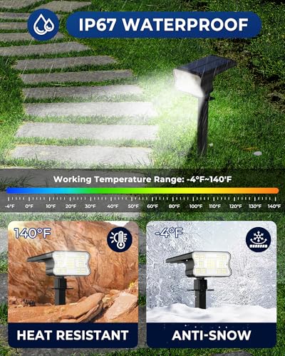 Solar Lights Outdoor Waterproof IP67 (4 Count)