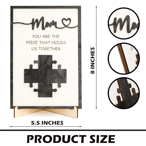 Wooden Mom You are the Piece that Holds Us Together Decor Sign