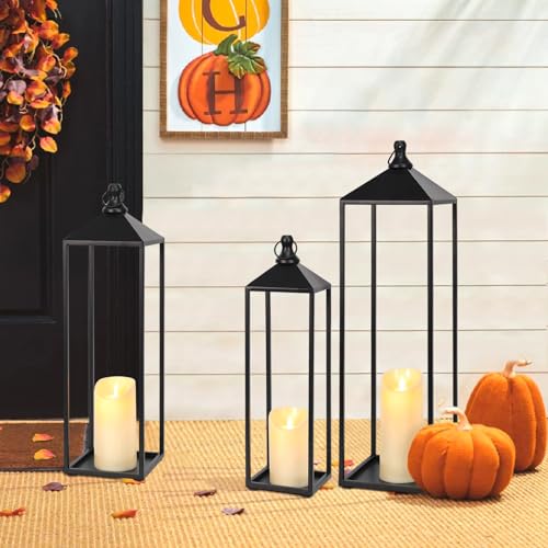 22'' 19'' 17'' Lanterns Decorative Outdoor Indoor (3 Count)