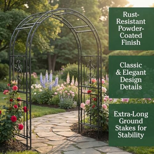 Arch Metal Outdoor Garden Arbor