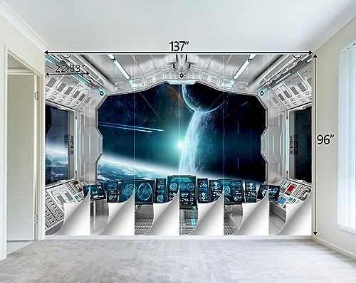 Galaxy Spaceship Bathroom wallpeper Living Room Bedroom Ceiling wall Mural
