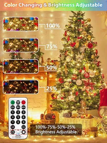 1000LED 330 FT Color Changing Christmas Lights with Remote Timer & 11 Modes
