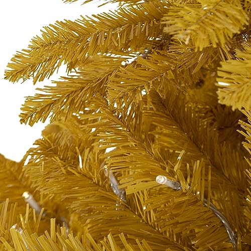7.5ft Gold Christmas Tree with Lights