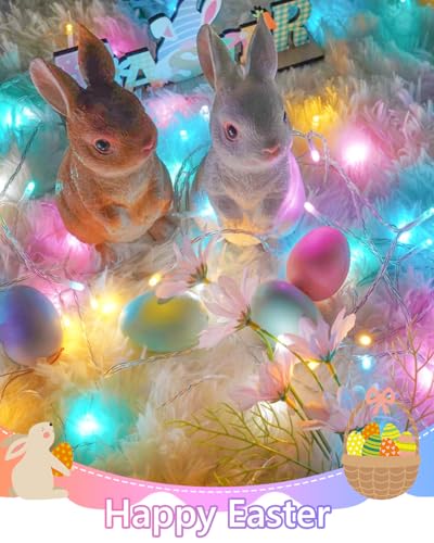 2 Pack 100 LED Easter Lights Battery Operated String Twinkle Fairy Lights (2 Count)