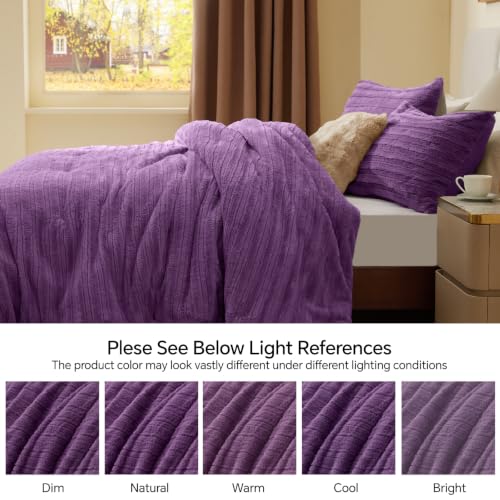 Faux Fur King Size Comforter Set