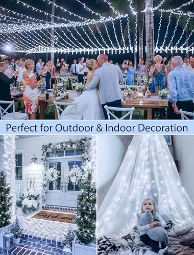 33FT 100 LED Cool White Christmas Fairy Twinkle String Lights Indoor (33 Foot)