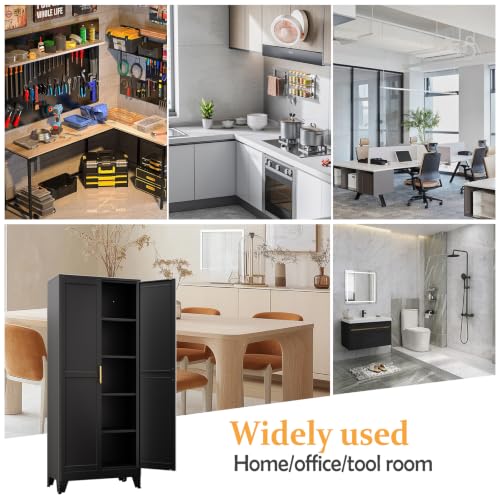 Black Pantry Storage Cabinet