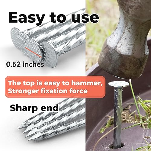 8" Heavy Duty Spiral Landscape Spikes (200 Count)