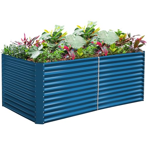 6x3x3ft Rectangular Galvanized Raised Garden Beds