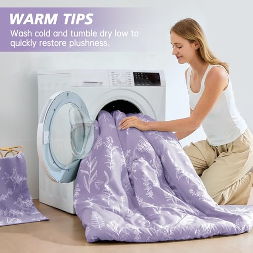 Lavender Purple Bed in a Bag King 7 Pieces