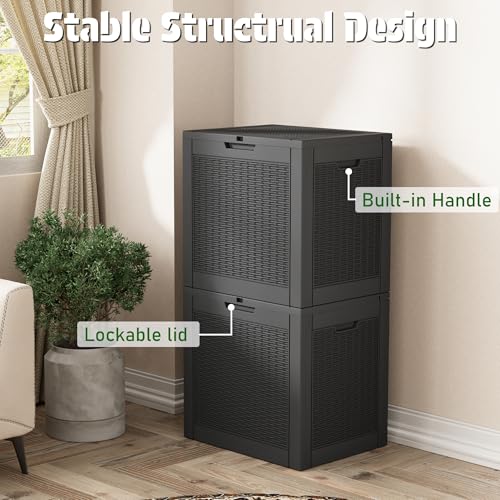30 Gallon Outdoor Storage Box Waterproof Deck Box for Patio
