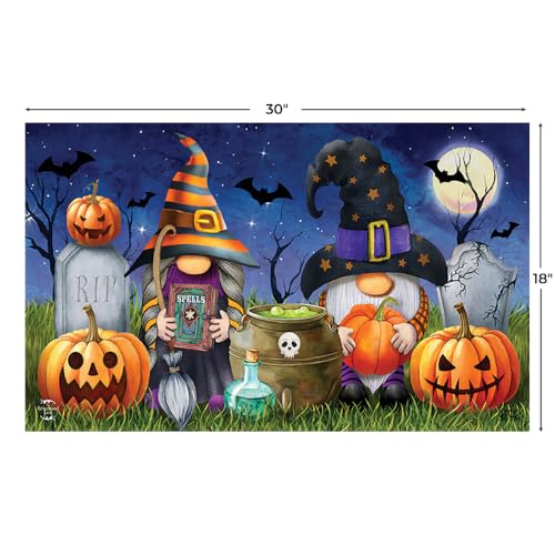 Doormat 30x18 Indoor Outdoor Halloween Gnomes for Halloween Doormat (3.75 Sq Ft)