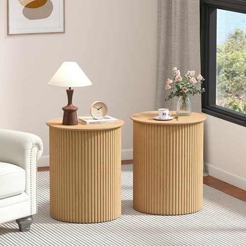 Fluted Round Side Table