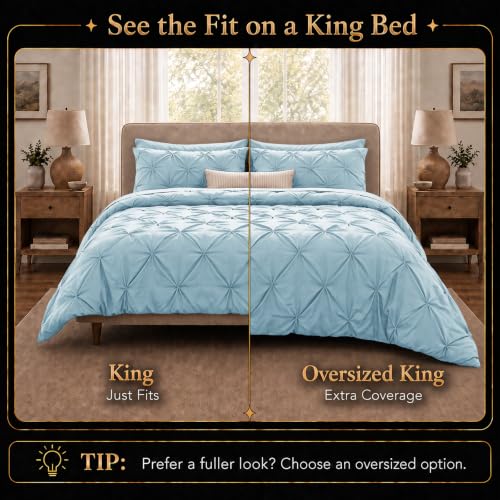 King Size Comforter Set Light Blue