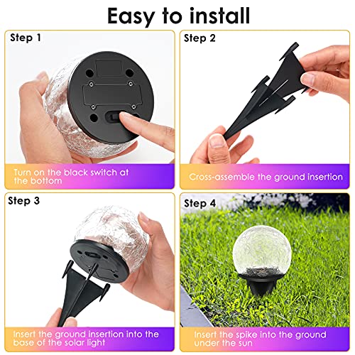 2 Pack 60 LED Garden Solar Lights Outdoor Decorative (2 Count)