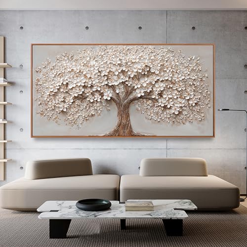 Canvas Wall Art Decor Prints Oversized Wall Art Pictures for Living Room Modern Large Tree of Life Wall Art Prints Framed Artwork for Walls Bedroom Office Decor 29" X 58"Printed Decorative Painting