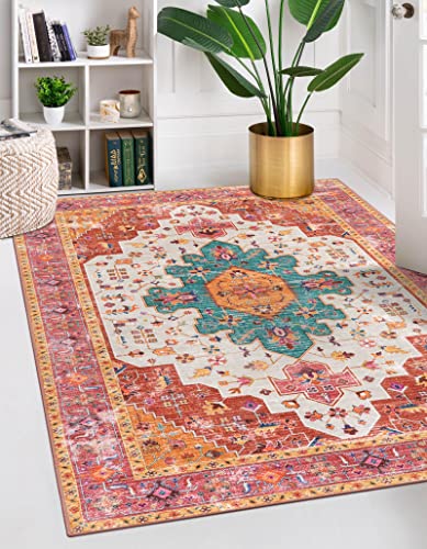 Ultra Thin Washable Vintage Area Rug