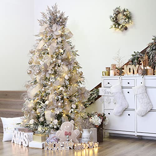 24 Pack Clear Christmas Ball Ornaments with Fillers (24 Count)