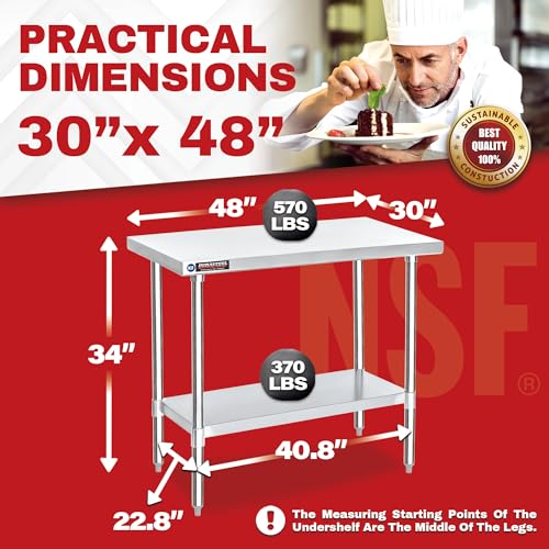 30x48 Stainless Steel Work Table