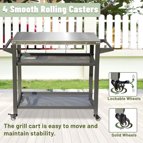 Domi 3 Shelf Outdoor Grill Table