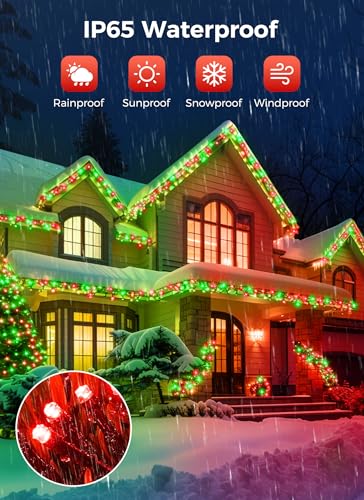Solar Christmas Lights Outdoor Waterproof (80 Foot)