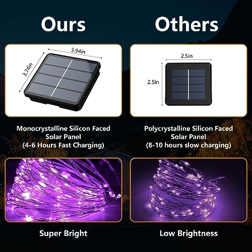 2 Pack 200 LED Solar Fairy Lights Outdoor (2 Count)