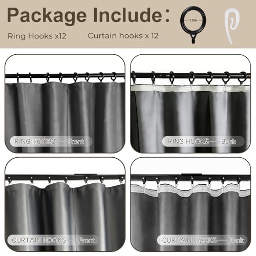 Room Divider Blackout Curtain Track Curtains Wall Dividers Panels Screen for Living Rooms Bedroom Office Privacy Partition Separation