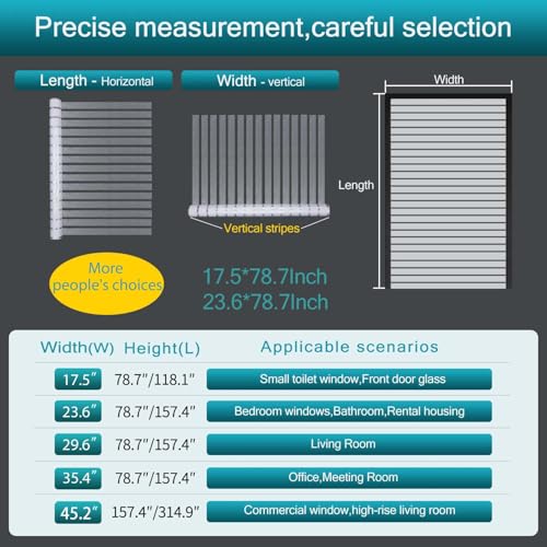 Window Privacy Film Striped with Tools