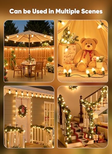 50Ft Christmas Lights Outdoor (50 Count)