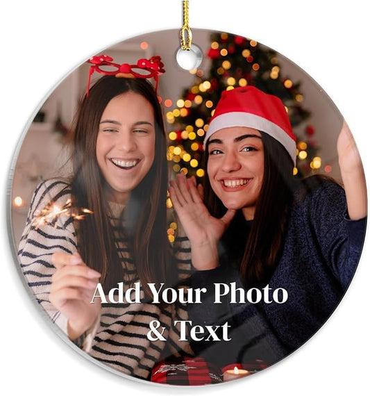 Personalized Best Friend Photo Christmas Ornament