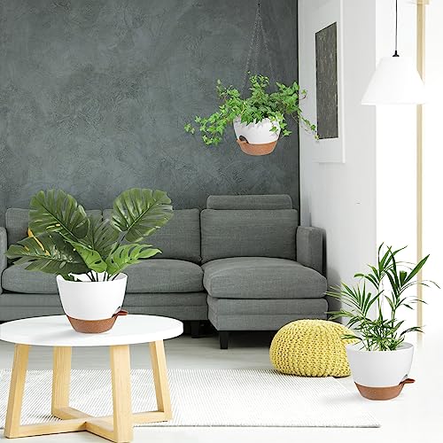 12 Inch Self Watering Hanging Planters for Indoor Outdoor Plants