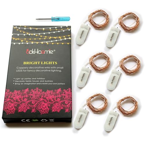 6 Pack 7Ft Starry String Lights No Remote Fairy String Lights (6 Count)