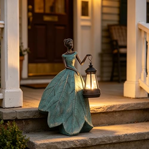 Fairy Statues Garden Decor with Solar Lights Gifts for Women