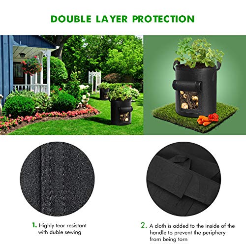 5 Pack 10 Gallon Potato Grow Bags (5 Count)
