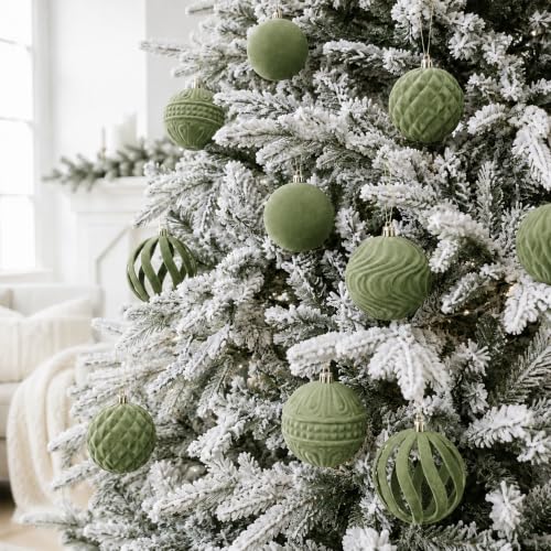 36PCS Velvet Ornaments for Christmas Tree (36 Count)